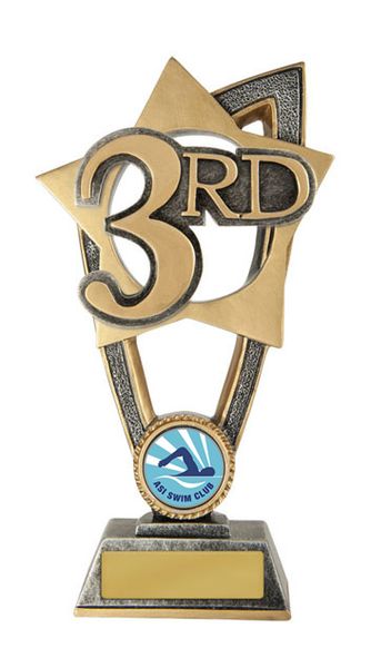 3rd Place Trophy with 25mm Centre