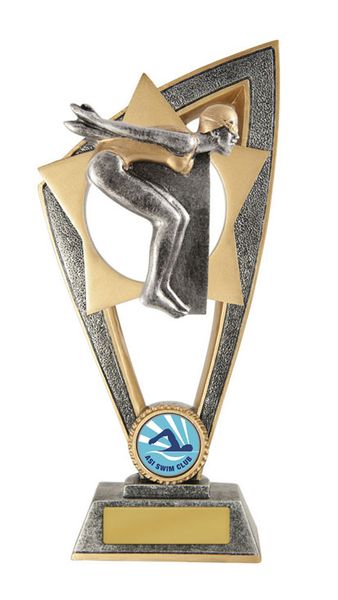 Female Swimming Trophy with 25mm Centre