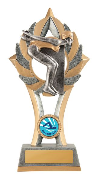 Female Swimming Trophy with 25mm Centre
