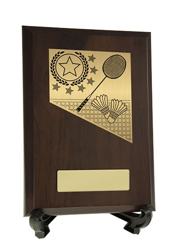 Badminton Theme on Plaque 175mm