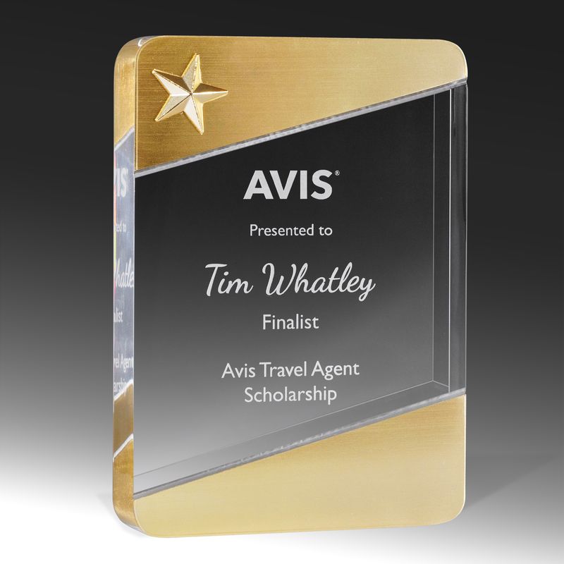 Acrylic Rounded Rectangle Acrylic Award 175mm