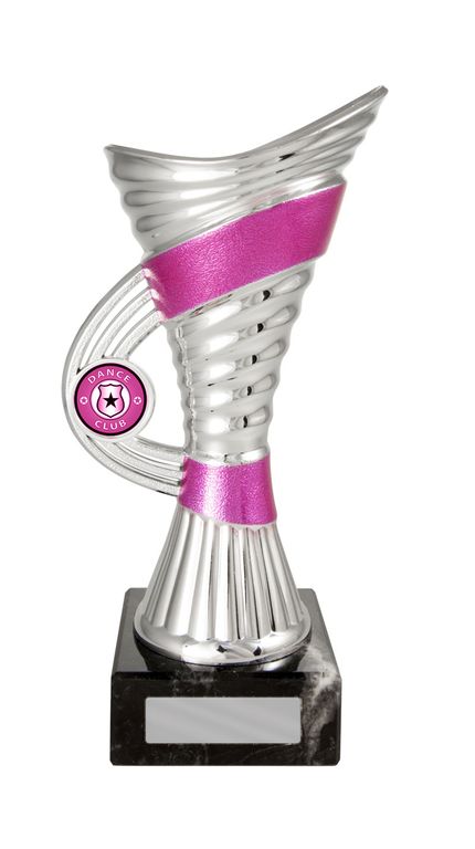 Silver/Pink Trophy with 25mm Centre